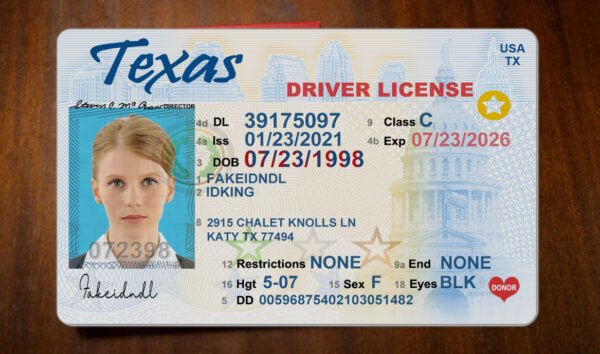 Texas Fake Driver License