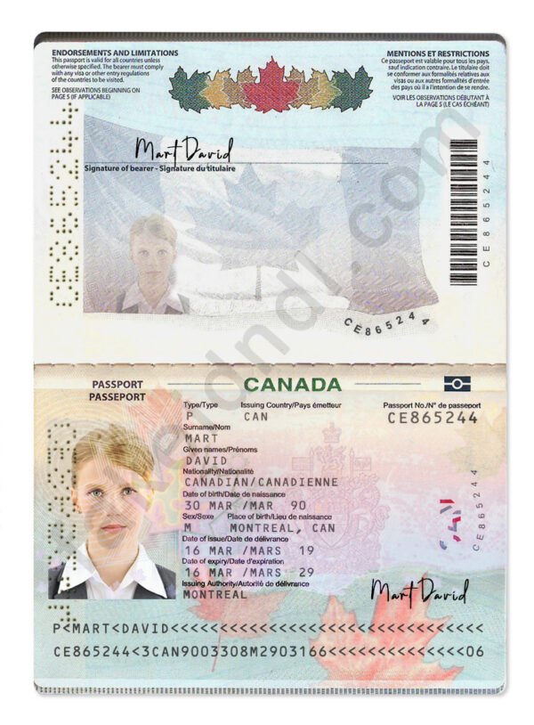 Canada Fake Passport