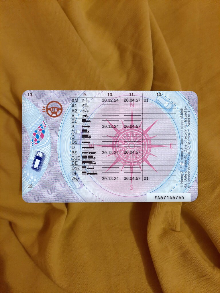 UK Fake Driver License