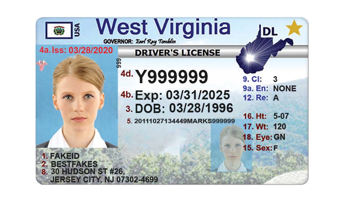 Buy West Virginia Fake Driver License