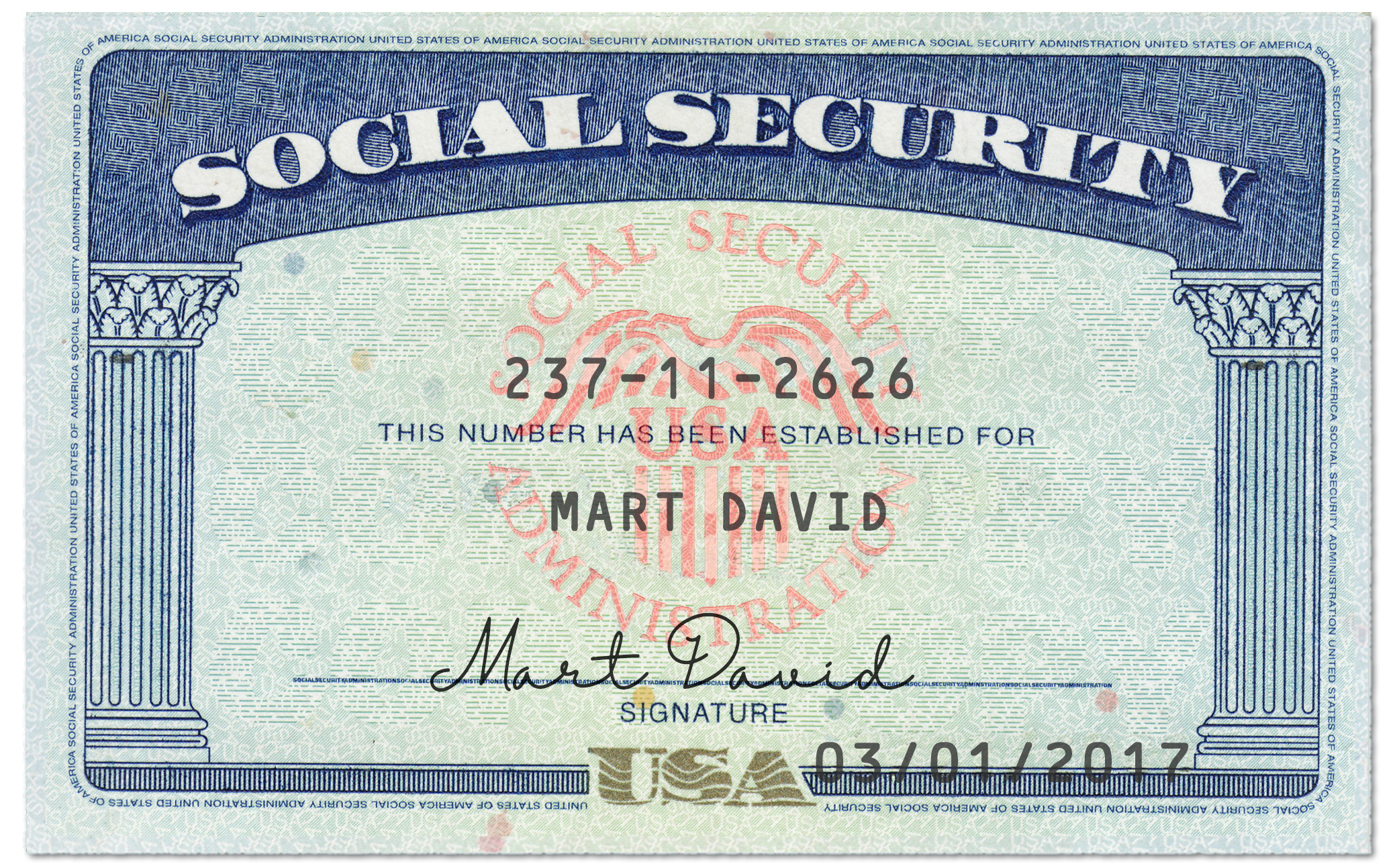 Fake Social security Card