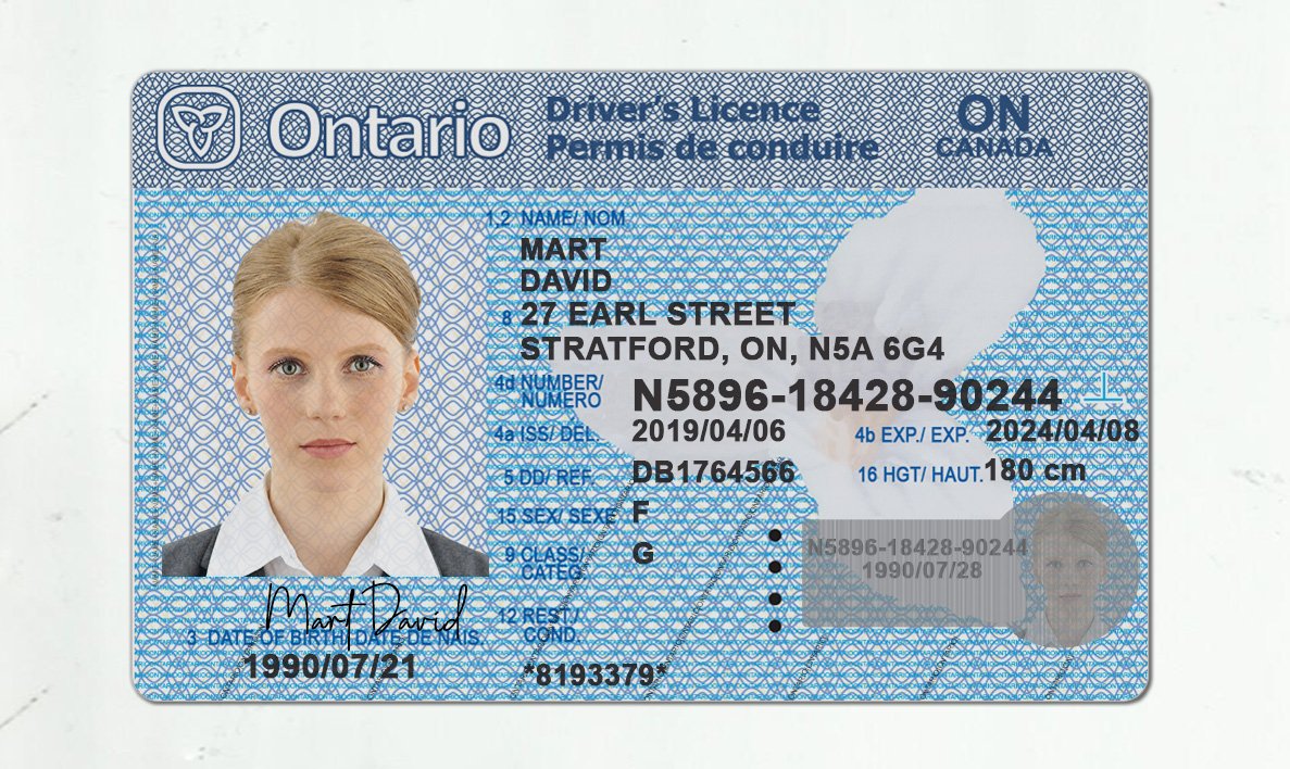 Buy Fake Ontario Driver License 2 A fake Ontario driver's license